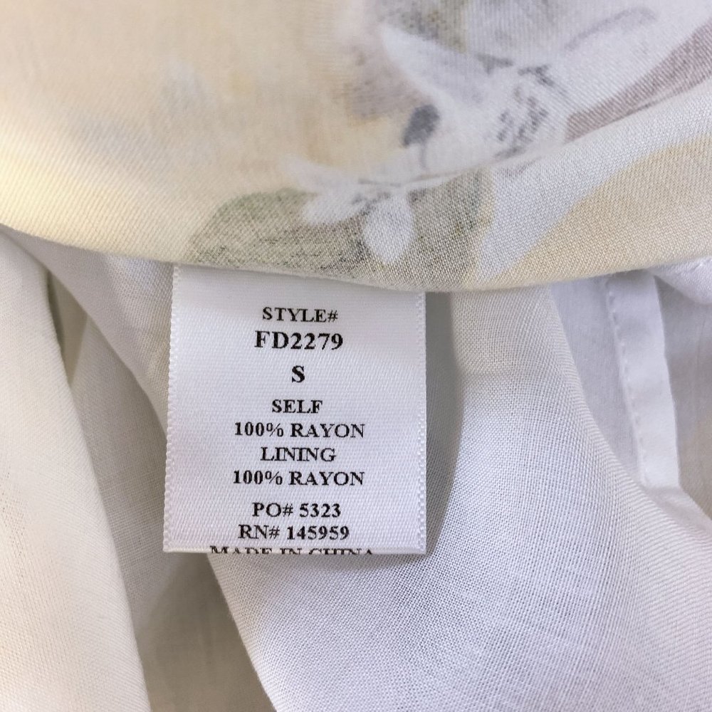 NWT Dress Forum Los Angeles  Lemon Print Dress White Yellow Small - Picture 4 of 4